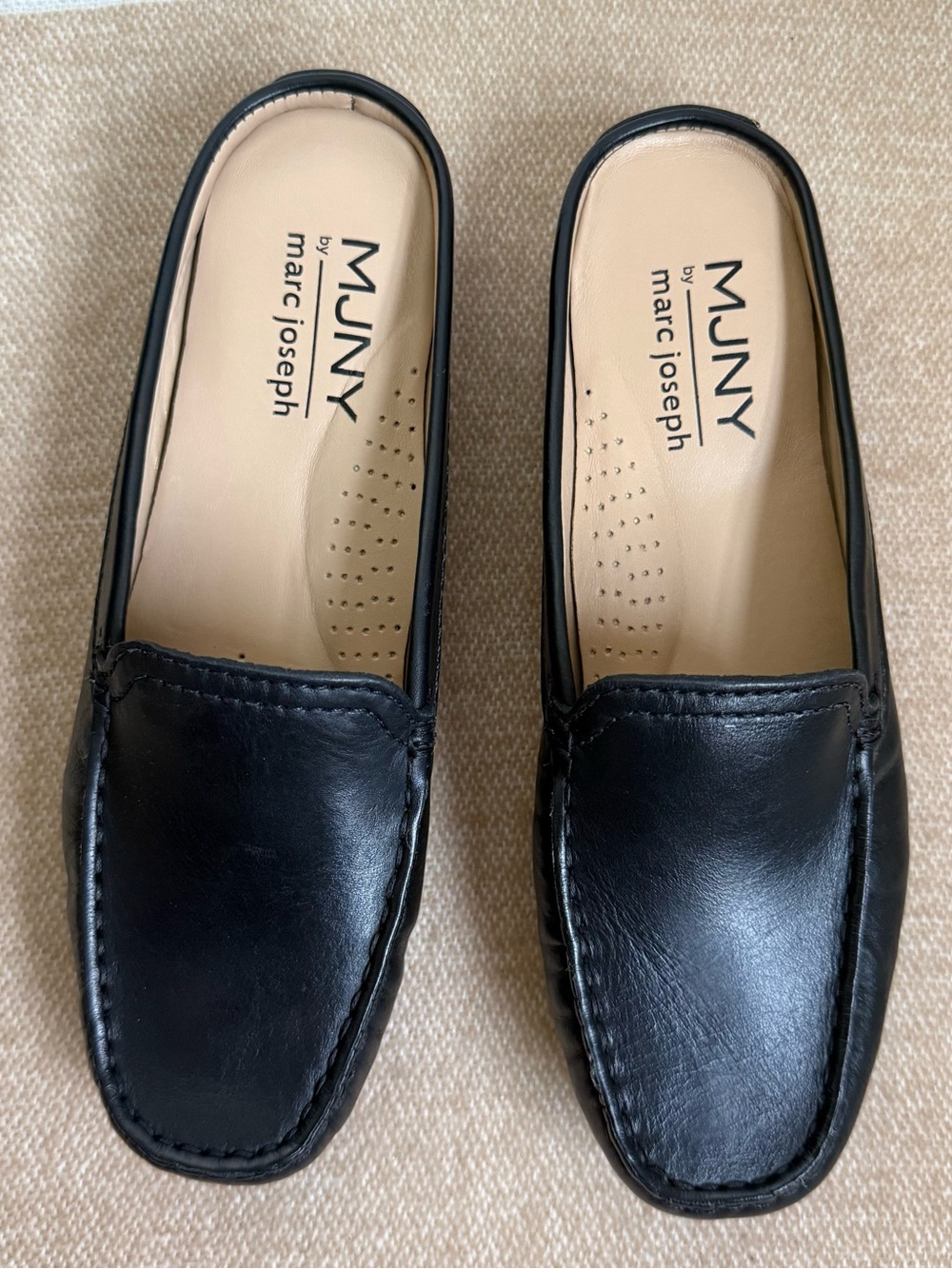 Marc Joseph Black Leather Slip-On Loafers size 6.5 - Picture 3 of 9